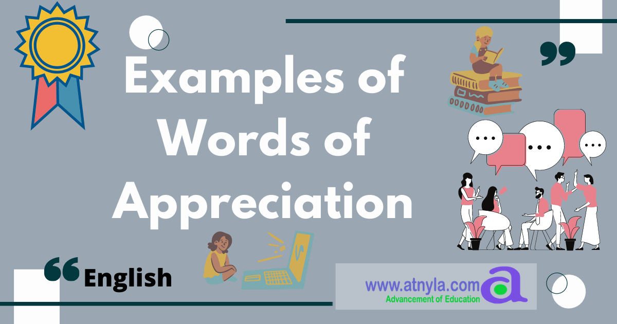 Examples of Words of Appreciation
