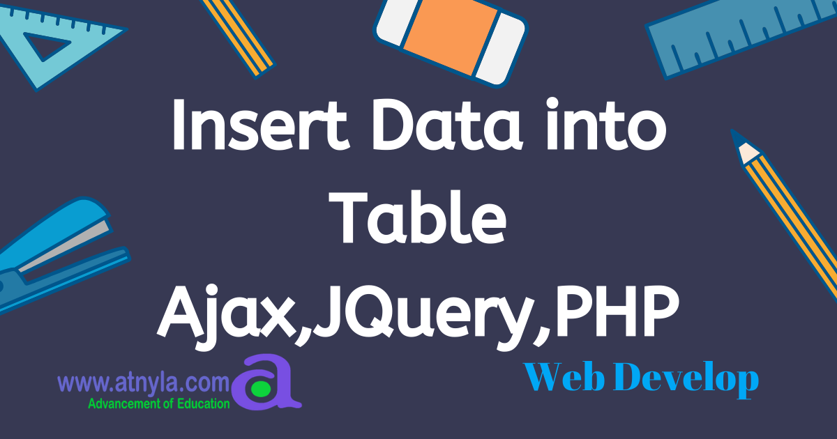 Insert Data using Ajax Jquery and PHP
