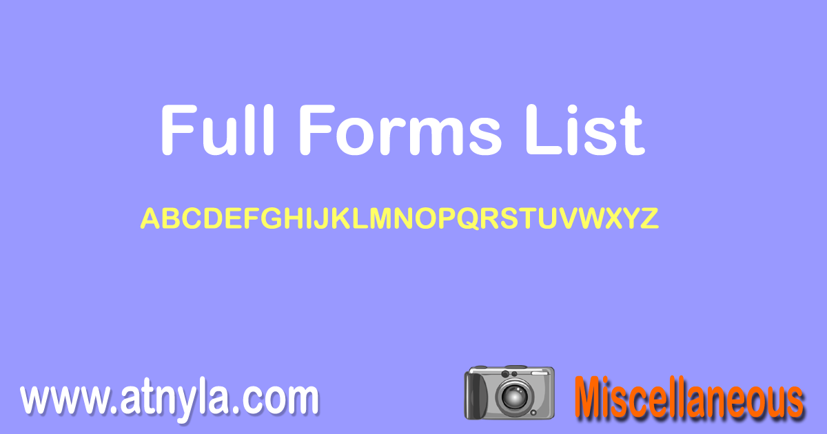 Full Forms List
