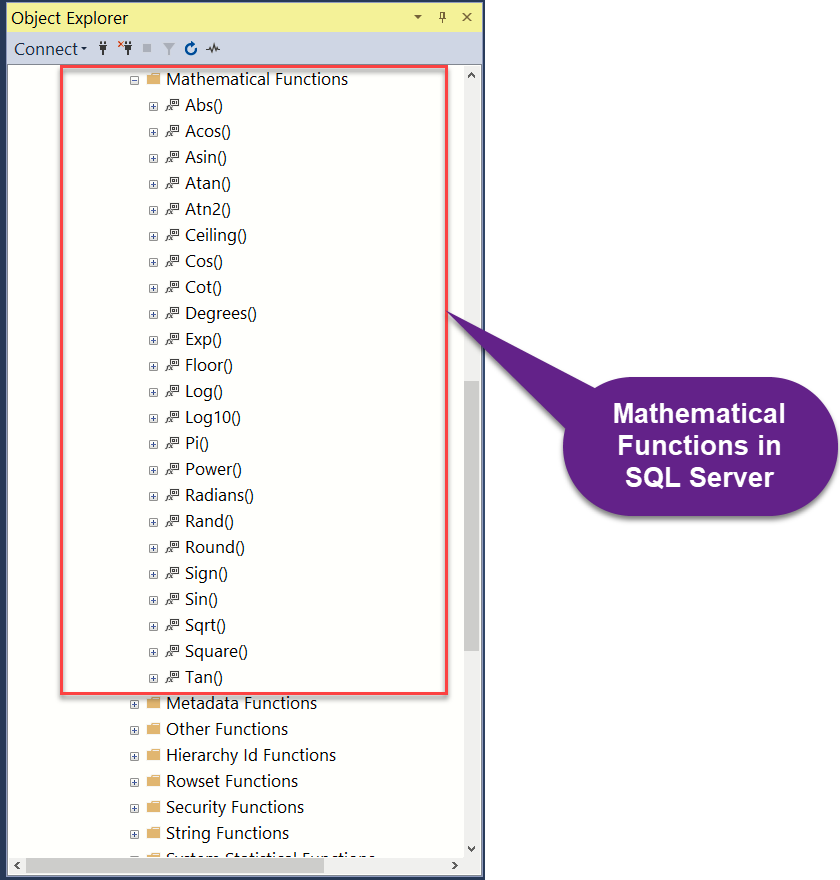 Mathematical Function in SQL Server
